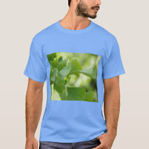 Camiseta de arte de hoja de Ginkgo dorada