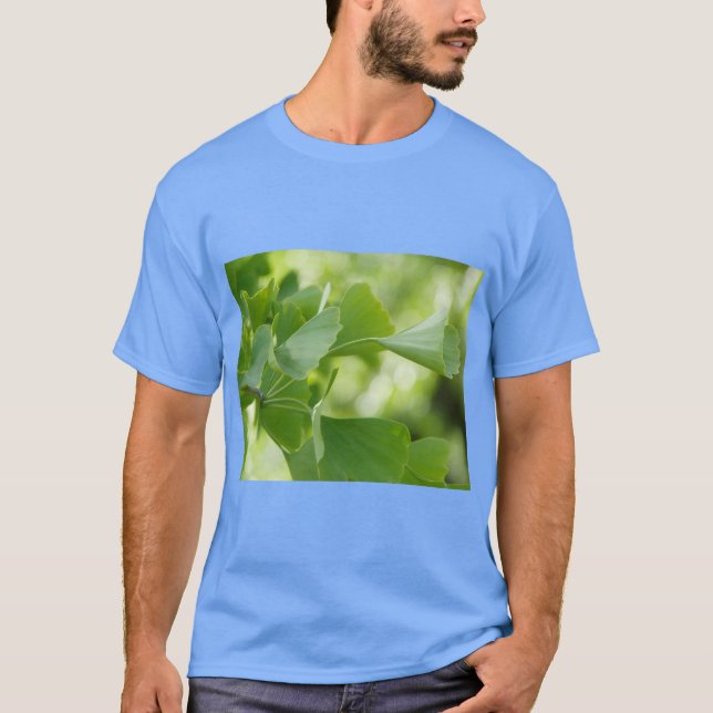Camiseta de arte de hoja de Ginkgo dorada (Anverso)
