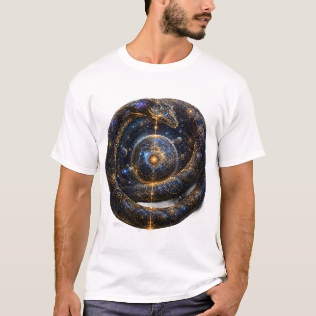 Camiseta de arte de la galaxia de la serpiente cel (Anverso)