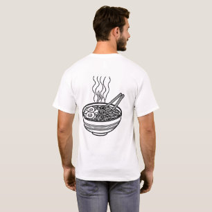 Camiseta de arte de la línea minimalista Ramen