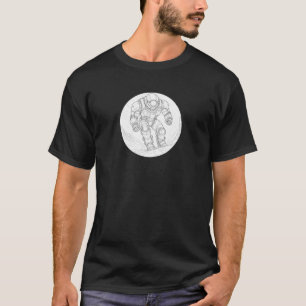 Camiseta de arte de la línea robótica futurista - 