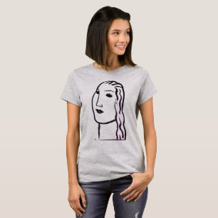 Camiseta de arte de línea de Leo Gestel Mujer Retr