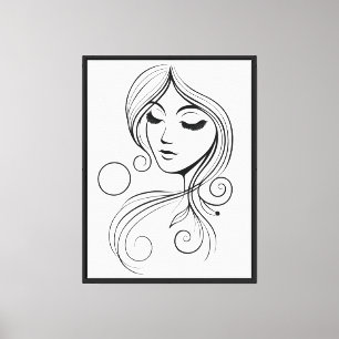 Camiseta de arte de línea de mujer Zen 3, minimali