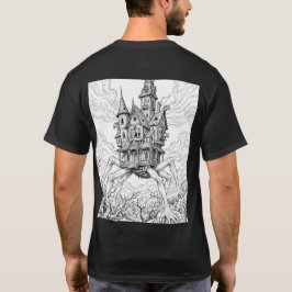 Camiseta de arte de línea de rastreador espeluznan