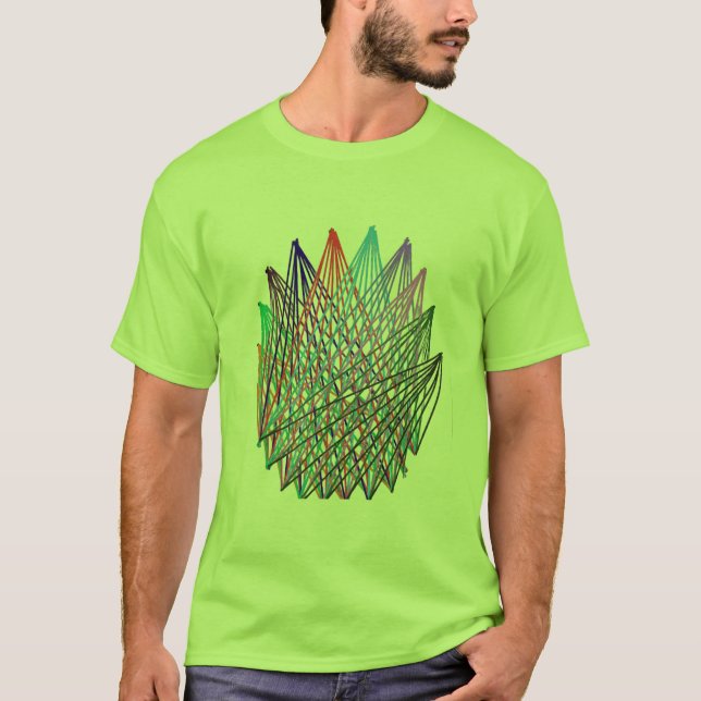 Camiseta de Arte de Línea Geométrica Abstracta (Anverso)