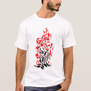 Camiseta de arte de llama abstracta en negrita