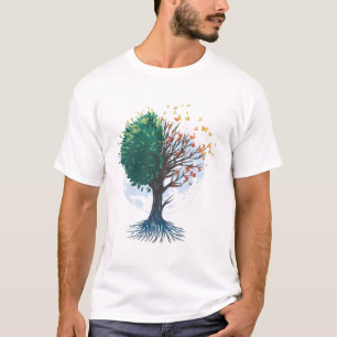 Camiseta de arte de mariposas del árbol de la vida