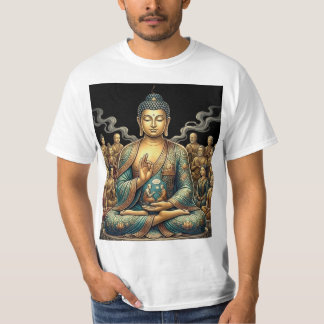 Camiseta de arte de meditación de Gautam Buddh - D
