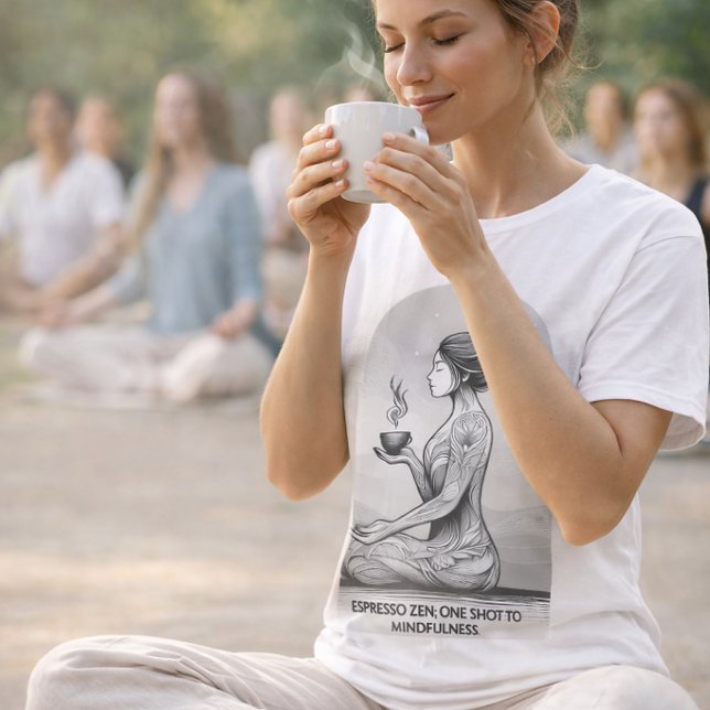Camiseta de arte de meditación Espresso Zen (Subido por el creador)