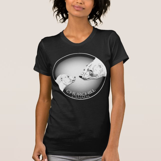 Camiseta de arte de oso polar camiseta de Churchil (Anverso)