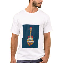 Camiseta de arte de palabra de guitarra para amant