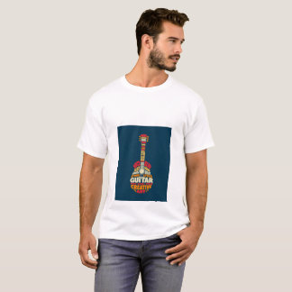 Camiseta de arte de palabra de guitarra para amant