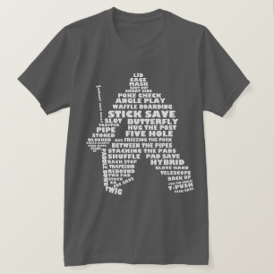 Camiseta de arte de palabra de portero de hockey