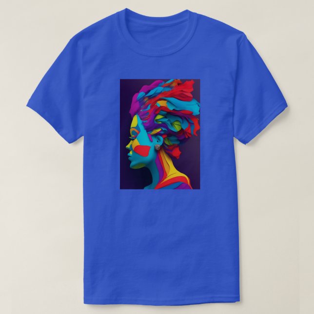 Camiseta de arte de papel multicolor (Diseño del anverso)