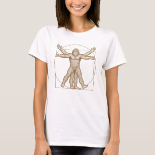 Camiseta de arte de Sasquatch Vitruviano – Bigfoot