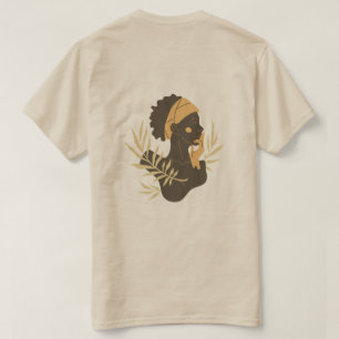 Camiseta de arte de silueta tribal minimalista