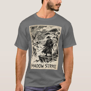 Camiseta de arte de tinta samurái Shadow Strike