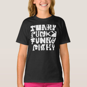 Camiseta de arte de tipografía funky