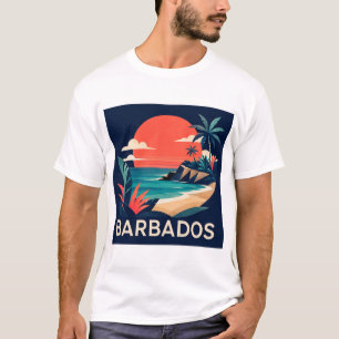 Camiseta de arte de viaje geométrico moderno de Ba