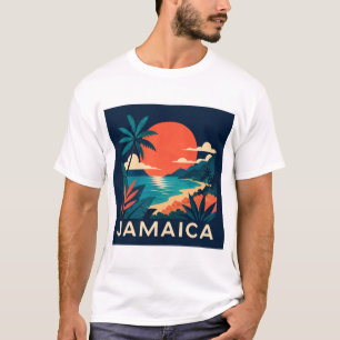 Camiseta de arte de viaje geométrico moderno de Ja
