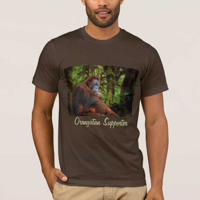 Camiseta de Arte de Vida Silvestre Red Ape de Oran (Anverso)