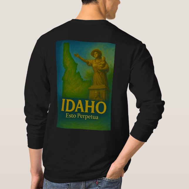 Camiseta de arte del estado de Idaho - (Reverso)