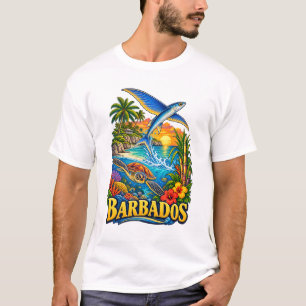 Camiseta de arte del patrimonio de la isla de Barb