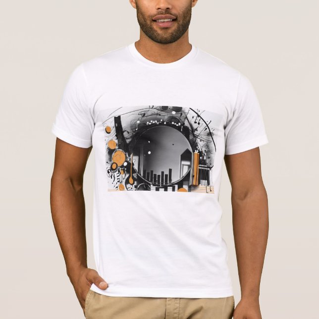 Camiseta de arte digital 3D colorida | Ajuste perf (Anverso)
