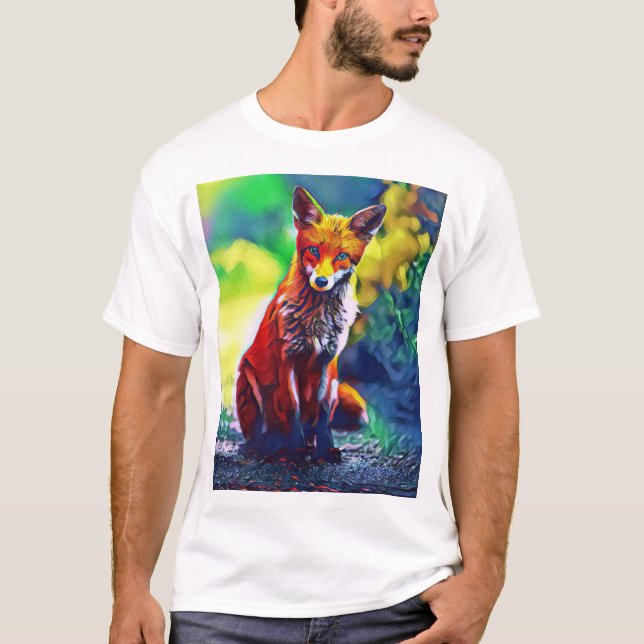 Camiseta de arte digital con pinturas de retrato r (Anverso)