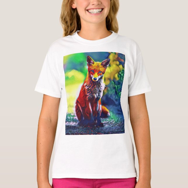 Camiseta de arte digital con pinturas de retrato r (Anverso)