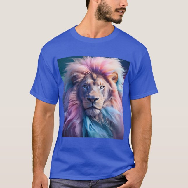 Camiseta de arte digital de león (Anverso)