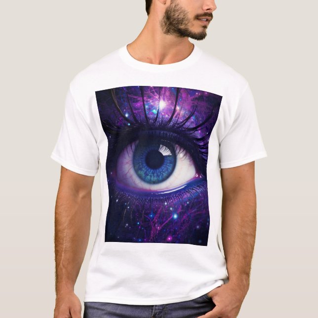 Camiseta de arte digital mística colorida (Anverso)