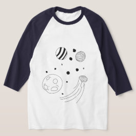 Camiseta de arte Doodle - Diseño de espacio capric