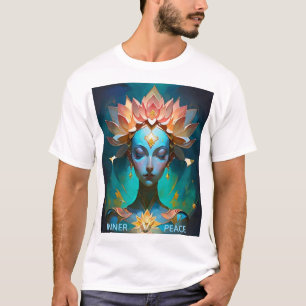 CAMISETA DE ARTE ESPIRITUAL DE LA DIOSA DEL LOTUS