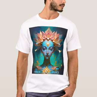 CAMISETA DE ARTE ESPIRITUAL DE LA DIOSA DEL LOTUS