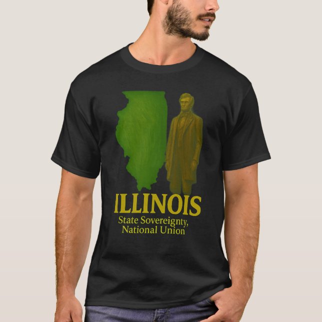 Camiseta de arte estatal de Illinois... (Anverso)