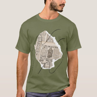 Camiseta de arte estético del mapa y paisaje del d