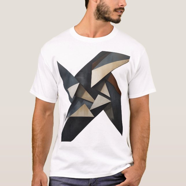 Camiseta de Arte Geométrico Abstracto Moderno – Mi (Anverso)