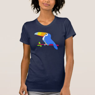 Camiseta de arte gráfico simple de ave táctil
