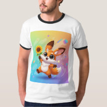 Camiseta de arte híbrido de FoxRabbit caprichosa *