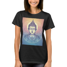 Camiseta de arte Mandala de Buda meditando - Espír