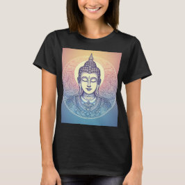Camiseta de arte Mandala de Buda meditando - Espír