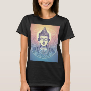 Camiseta de arte Mandala de Buda meditando - Espír