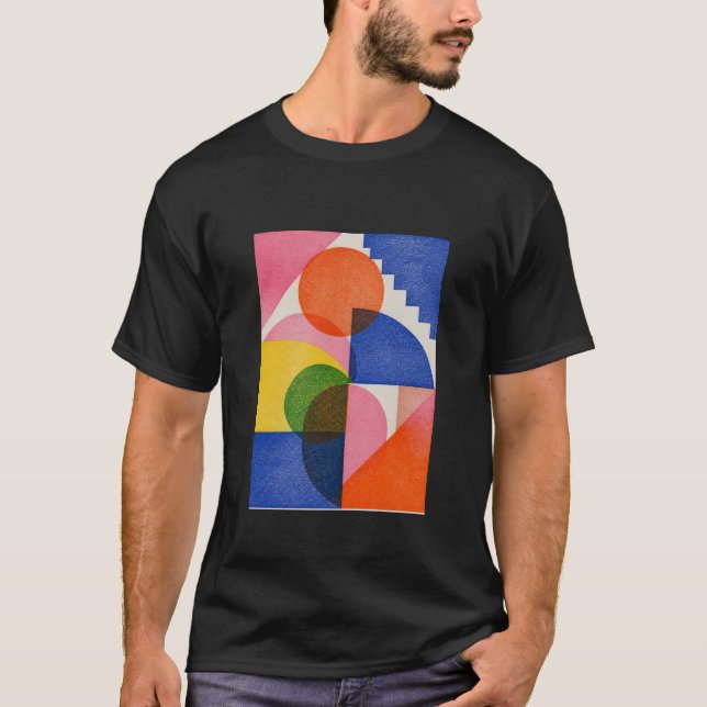 Camiseta de arte moderno de formas geométricas abs (Anverso)