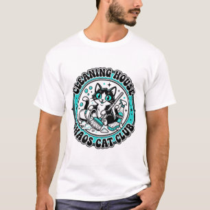Camiseta de Arte para Amantes de Gatos - Limpiar C