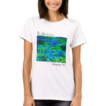 Camiseta de arte pintada de lápiz de Guay Blue Wat