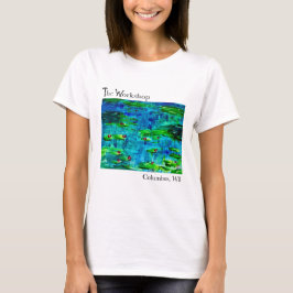Camiseta de arte pintada de lápiz de Guay Blue Wat