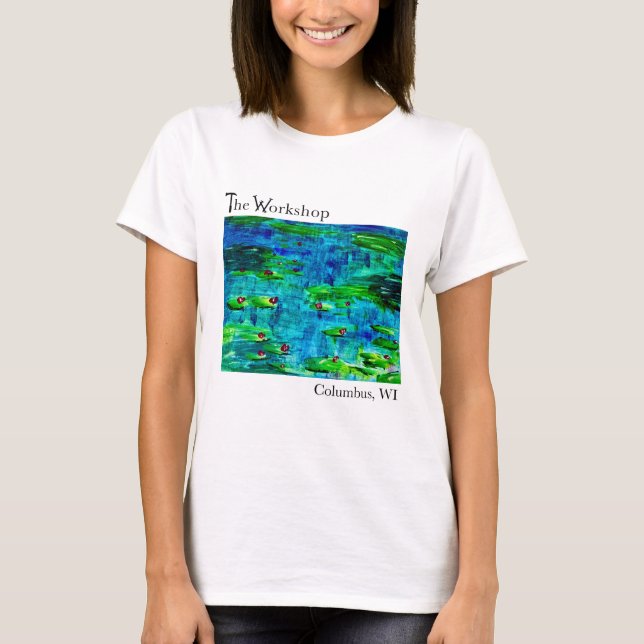 Camiseta de arte pintada de lápiz de Guay Blue Wat (Anverso)