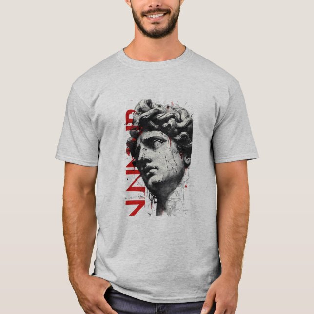 Camiseta de Arte Polka de Basura con Busto de Márm (Anverso)