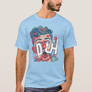 Camiseta de arte pop de cómic DUH – Tee gráfico di